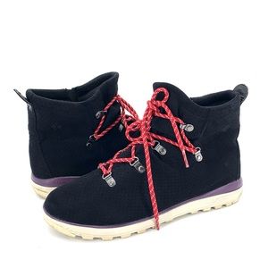 Columbia Contour Comfort Black Lace Up Ankle Boots Size 9 Trail Hiking Outdoors